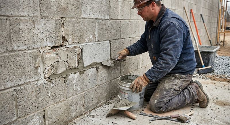 Block Wall Repair in Grosse Ile, MI