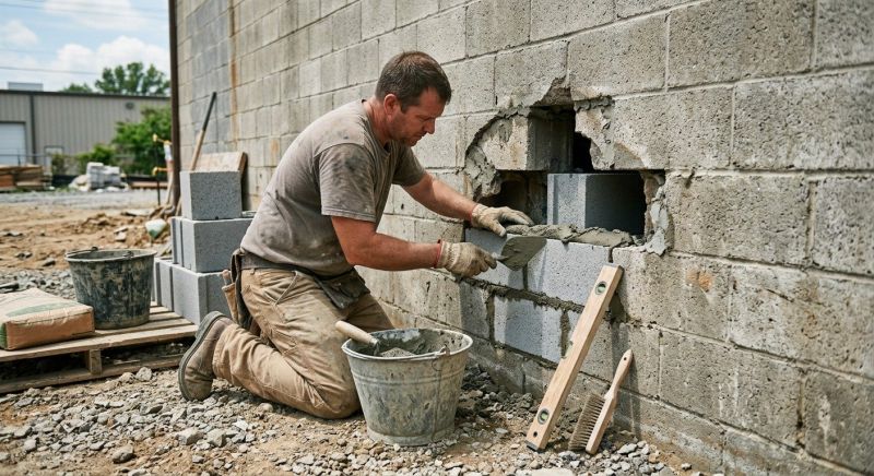 Block Wall Repair in Hazel Park, MI