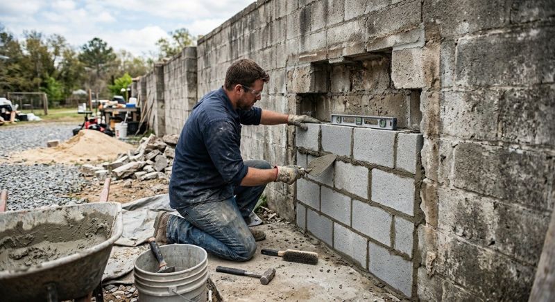 Block Wall Repair in Milan, MI