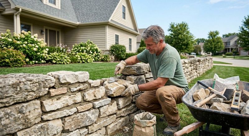 Brick Fence Repair in Plymouth, MI