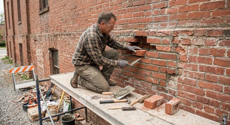 Brick Stairs Repair in Milan, MI