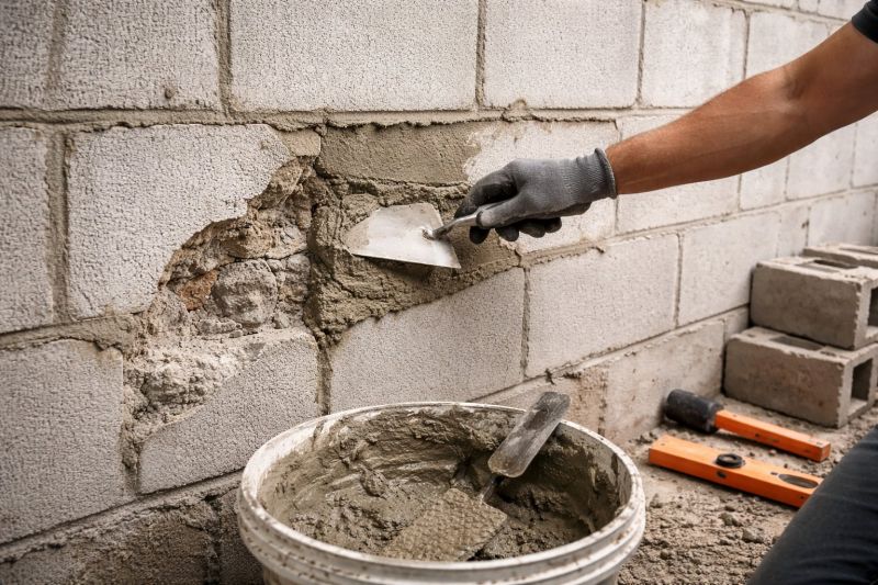 Cinder Block Wall Repair in Saline, MI