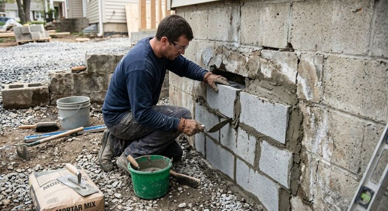 Concrete Block Repair in Canton, MI