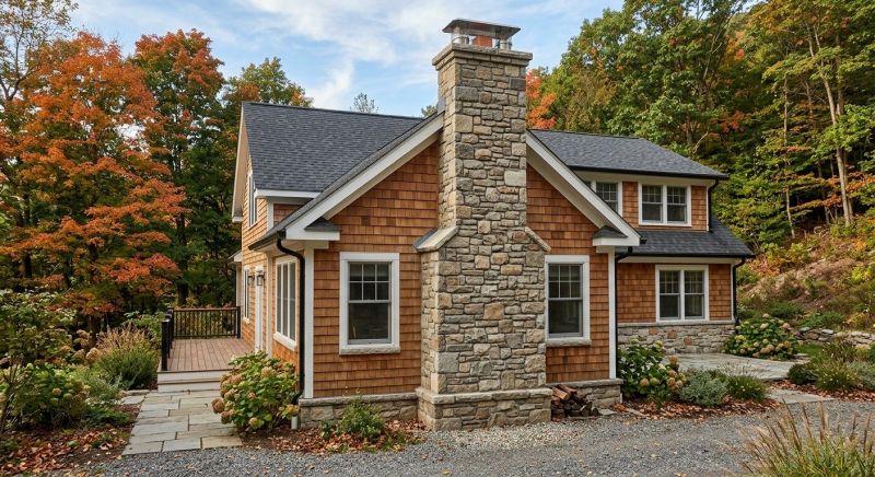 Stone Chimney Installation in New Boston, MI