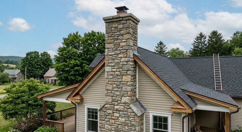 Stone Chimney Installation in Wixom, MI