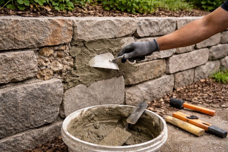 Stone Wall Repair in Redford, MI